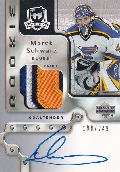 AUTO RC patch karta MAREK SCHWARZ 06-07 UD The CUP Rookie Auto Patch /249